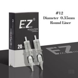 Tattoo Needles EZ Revolution Cartridge Tattoo Needles #12 0.35mm Round Liner RC1201RL RC1203RL RC1205RL RC1207RL RC1209RL 111418RL 20 pcslot 231030