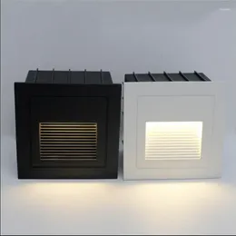 Wall Lamp 10W LED Step Light WaterproofIP65 Aluminium Embedded Staircase Corner Indoor Outdoor 3W 5W Footlight 85-265V DC12V