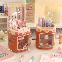 Cute cartoon piglet pen holder large capacity classification cell storage student pen box office pen holder wholesale