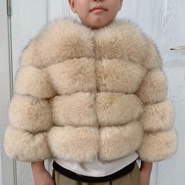 Women's Wool Blends Children's fur jacket real fur childs fur jacket suitable for girls and boys aged 4-6 years old Kids fur jacket universal 231030