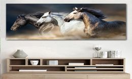 GOODECOR The Running Horse Canvas Art Animal Wall Art Poster Pictures For Living Room Home Decor Wall Canvas Print Painting 2011137268974