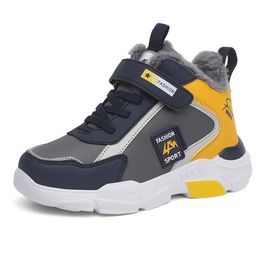 Winter Boys Shoes Kids Sneakers Keep Warm Plush Children's Fashion Sports Shoes Running Lightweight High-top Boy Shoes