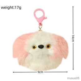 Mobile Phone Chain Cute Plush Dog Pet Car Key Chain Pendant Key Pendant Simulation Furry Ball Key Ring Pendant Bag Pendant R231031