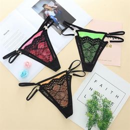 7pc Women's Sexy Lace Hollow Out Panties Sex String Transparent Thong Seamless Briefs Female Lingerie Thongs #G2230p