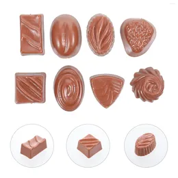 Storage Bottles 8 Pcs Simulation Chocolate Tabletop Model Multi-function Decor Interesting Fake Mini Toy Children Pvc Kids Supplies Toys