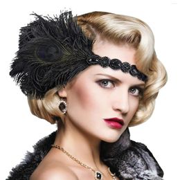 Hair Clips 1920s Accessories For Women Gatsby Flapper Feather Headpiece Prom Party