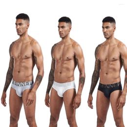 Underpants Men'S Sexy Pants Male U Convex Triangular Low Waist Cotton Briefs Trunk Panties Lingerie Tanga Cueca Calzoncillos