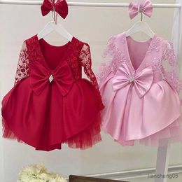 Girl's Dresses Girls New Year Dress Christmas Party Backless Lace Dresses For Girls Costume Kids Birthday Ball