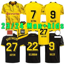23 24 Dortmund 110Th soccer jerseys F.NMECHA KAMARA 2023 2024 black football shirt REUS BELLINGHAM HUMMELS REYNA BRANDT men kids kit maillot de foot uniform