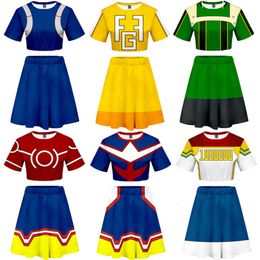 My Hero Academia Cosplay Costume Todoroki Shouto /bakugou Katsuki /midoriya Izuku Women Tops+skirt Sets College Uniforms C45K174