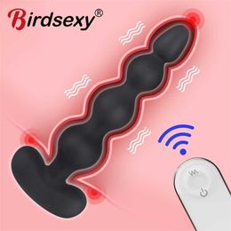 9 Speed Anal Vibrator Male Prostata Massager Beads Butt Plugs G Spot Dildo Vibrations Sex Toys for Men Gay Women USB Charge 231010