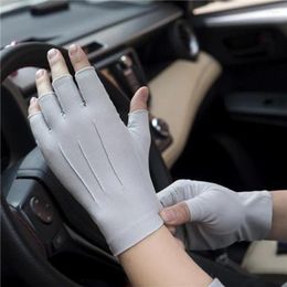 Cycling Gloves Touch Screen Non-slip Outdoor Sports Sunscreen Fishing Absorbent Breathable Ice Silk Cold Summer Thin