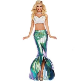 Women Costume Halloween Cosplay Little Clothes Sexy Nightclub Party Princess Mermaid Skirts Bra Suit C68837AD