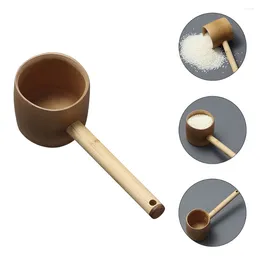 Dinnerware Sets Wooden Spoon Baby Bath Salt Container Bathing Ladle Spoons Bamboo Kitchen Gadget