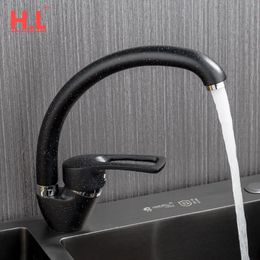 Kitchen Faucets Brass Black flexible Sink Faucet And Cold Water filter Mixer Single Handle Swivel Spout 231030