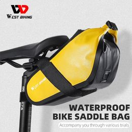 Panniers Bags WEST BIKING Waterproof Bicycle Saddle Bag MTB Road Bike Shockproof Cycling Tools Pannier Seatpost Basket Accessories 231030