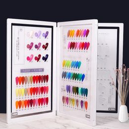 Nail Practice Display 4 pages/Book Nail Gel Polish Color Acrylic Manicure Practice Board Nail Art Showing Shelf Color Card Chart Painting Display Boar 231030