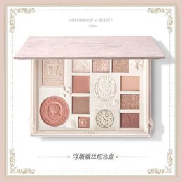 Eye Shadow Colorrose Embossed Eye Shadow Pallete Blush High Gloss Integrated Palette Modification liquid Cosmetic Disc 231031