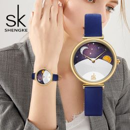 Womens watch watches high quality luxury waterproof sun and moon Tonghui star creative quartz waterproof 32mm watch