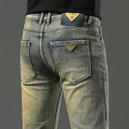 Women's Jeans Mens Denim Pants Slim Fit Retro Stretch 2023 Winter Autumn Trousers for Man Streetwear Moto Biker High Quality 231031