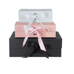 Gift Wrap Large Size 1 Pcs Magnet Clamshell Folding Box Exquisite Storage Birthday Bow Packaging Bags
