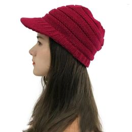 Ball Caps Solid Casual Beanies Winter Stitching Plush Hats Outdoor Crochet Knit Beanie Cap Women