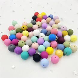 Teethers Toys 50pcs 12mm Silicone Beads Baby Teething round Pacifier Chain DIY toys Silicon Teether BPA Free Bracelet necklace kids 231031