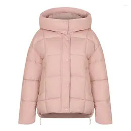 Women's Trench Coats 2023 Korean Winter Women Sweet Pink Green Down Coat Female Fashion Casual Big Hooded Parkas Plus Size Puffer Jacket