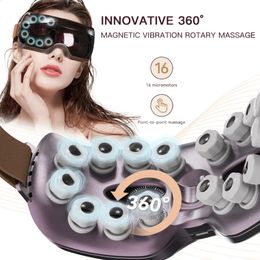 Eye Massager Megetic Therapy Bluetooth Eyes Massage Glasses Relax Acupressure Relieves Fatigue Dark Circle Care Instrument 231030