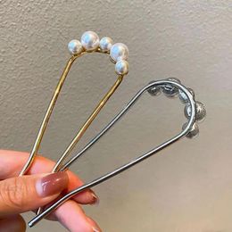 Hair Clips Metal U Shaped Hairpins Hairclip Shape Pearl It Does Not Easy To Break Rustproof And Won't Be Deformed Easily.