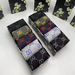 Designers Womens cheap Socks set for men Five Pair Luxe Sports Winter Mesh Letter Printed Sock With Box302D