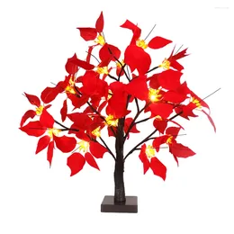 Christmas Decorations 1PC Night Light For Home Decoration Tree LED Lamp Table Lights 50cm Creative 50 13 13cm Simulation Flowers Holiday