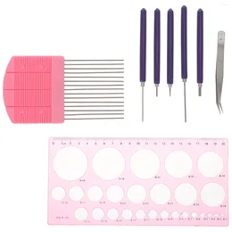 Storage Bottles 8 Pcs Paper-Rolling Pen Tool Set & Crafts Supplies Quilling Tools Slotted Plastic Happy Kit Home DIY