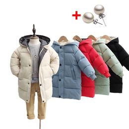 Down Coat Children's Down Coat Winter Teenage Baby Boys Girls Cotton-padded Parka Coats Thicken Warm Long Jackets Toddler Kids Outerwear 231030