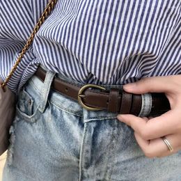 Belts Designer For Metal Female Waist Denim Round Simple Women Classic Jeans Dress Buckle Leather