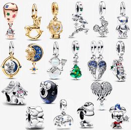 2024 New year Christmas Gift silver charms Sparkling Splitable Angel Wings Dangle pendant DIY fit Pandoras necklace ME bracelet for women designer Jewellery with box