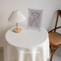 Table Cloth French Tablecloth White High-grade Modern Luxury Tea Bedside Desk Square Round