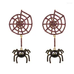 Dangle Earrings ZHINI 2023 Design Personality Long Earring Exaggeration Punk Spider For Women Statement Jewellery Gift