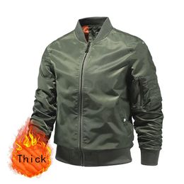 Mens Jackets Autumn Bomber Jacket Men Tactical Military Winter Outerwear Cargo Vintage Pilot Air Fleece Warm Coats Windbreaker 231030