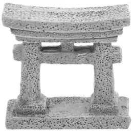 Garden Decorations Torii Gate Accessories Mini Models Asian Decor Home Stone Archway Resin House Terrarium Tank