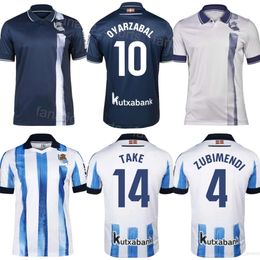 Mens 23 MENDEZ Soccer Jerseys Real Sociedad ZUBIMENDI 24 LE NORMAND 5 ZUBELDIA TRAORE MUNOZ SADIQ MERINO BARRENETXEA OYARZABAL KUBO Football Shirt Kits Club 2023 24