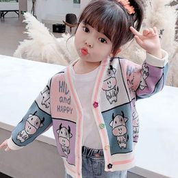 Pullover Spring Autumn Baby Girl Winter Cartoon Coats Kids Girls Sweaters Casual Cotton Clothing Tops Cardigan Clothes 231030