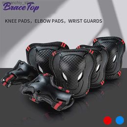 Skate Protective Gear 6Pcs/Set Kids Children Outdoor Sports Protective Gear Knee Elbow Pad Riding Wrist Guards Roller Skating Safety Leg Protection Q231031