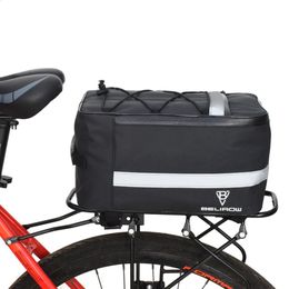 Сумки на корзины для велосипеда, сумка 15 л, задняя корзина для велосипеда, водонепроницаемая сумка на багажник, задняя стойка для сиденья, велосипедная сумка на плечо, сумка 231030