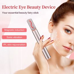 Face Care Devices Microcurrent Eye Beauty Instrument Vibration High Frequency Constant Temperature Red Light Massage Stick 231030