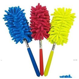 Cleaning Brushes New 10 Colour Scalable Microfiber Telescopic Dusters Chenille Dust Desktop Household Dusting Brush Cars Tool Ewe7181 D Dhpli