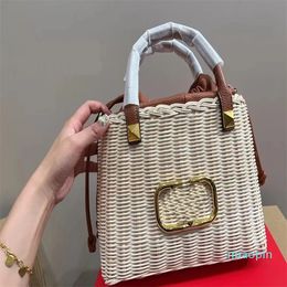 2023 New Women's Bag Designer Bag Shoulder Woven Tote Must-Have for Going on the Street Folding 25CM