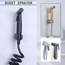 Bath Accessory Set Bidet Sprayer Bathroom Clean Supplies Hand Shower Bracket ABS Plastic Stainless Steel Body Gold Chrome Black Gery 231031