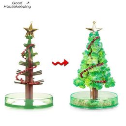Christmas Decorations 3 Types 14cm Magic Growing Christmas Tree DIY Fun Xmas Gift Toy for Adults Kids Home Festival Party Decor Props Mini Tree 231031