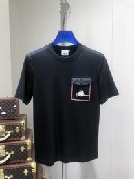 Men's T Shirts Luxury High Quality Pocket Design Plus Fleece Short Sleeve T-shirt
